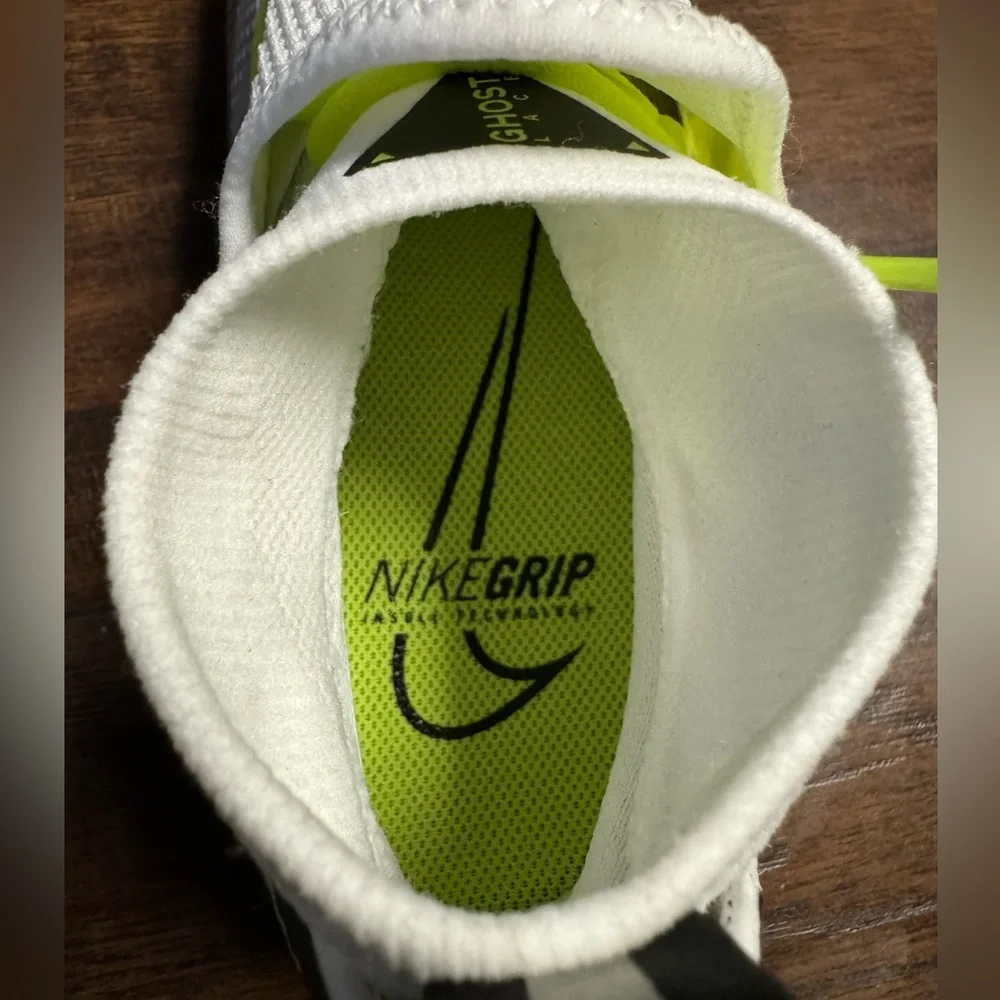 Nike Vapor Edge Pro 360 Ghost Laces Cleats Men Size 9 Neon/Smoke Gray Fast Ship - Picture 11 of 11